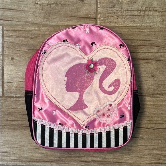 Barbie Pink and Black backpack with Heart Design🔴 - Picture 1 of 3